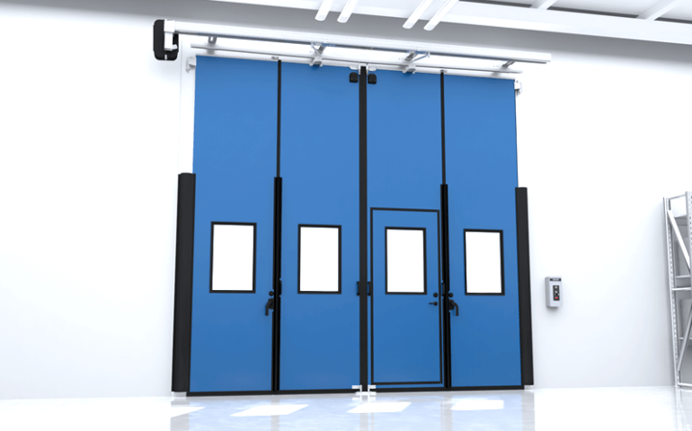 Automated folding door system by NIHVA for warehouses1