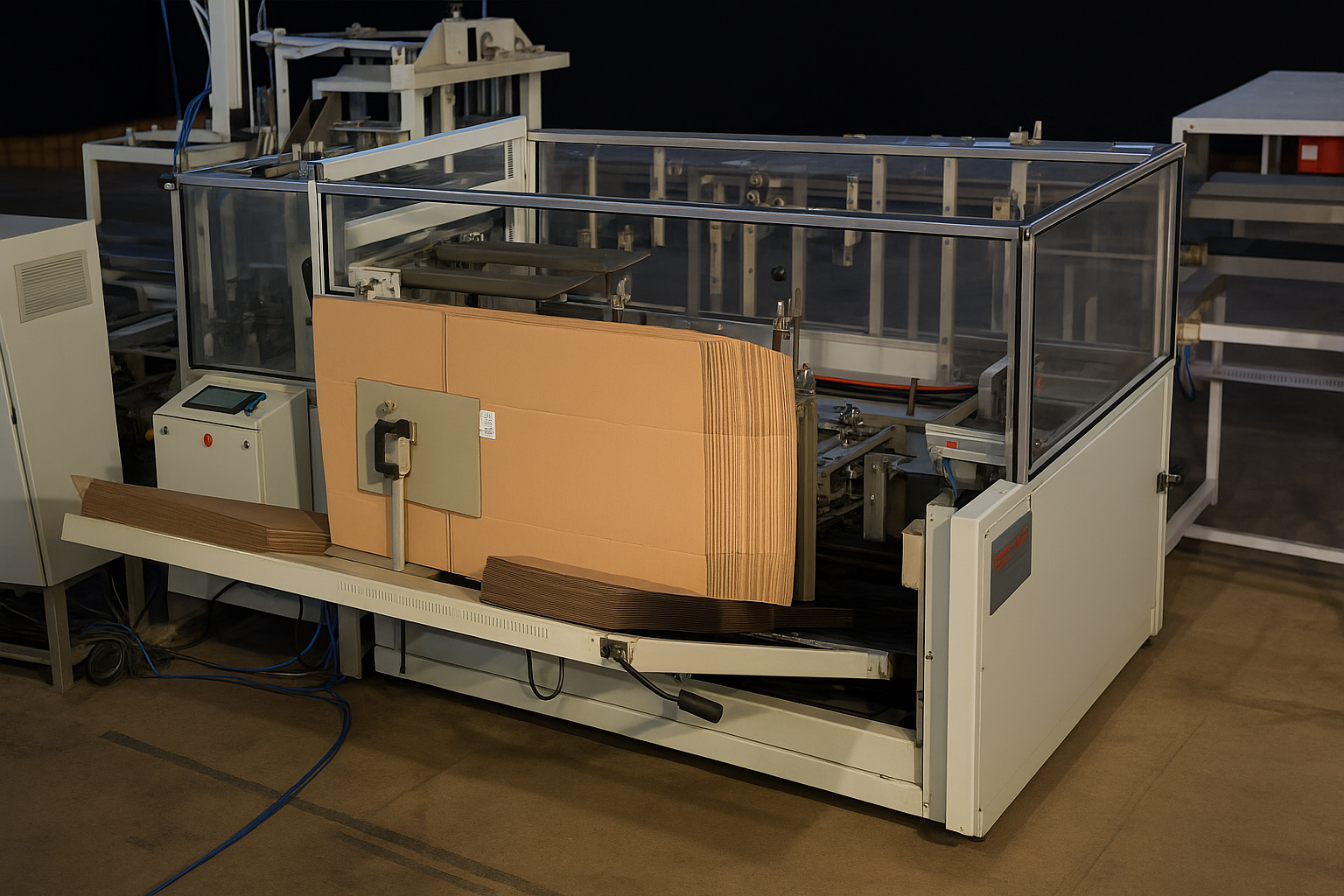 Industrial carton packaging machine