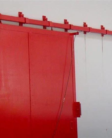 Fire Protection Sliding Door System with Smoke Barrier
